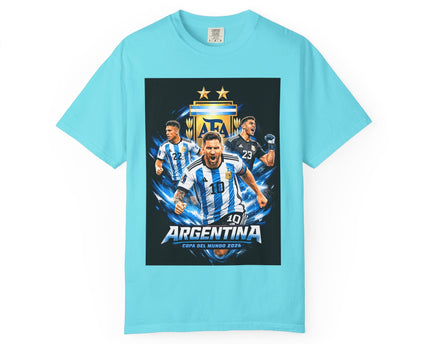 Argentina Soccer Players T-Shirt, 2026 World Cup Back Print, Argentina Flag