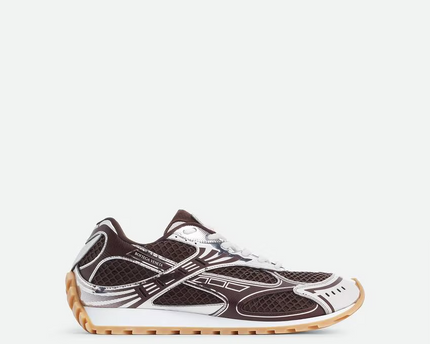 Men’s Bottega Veneta Orbit Flash Suede-Trimmed Fondantsilver Sneakers