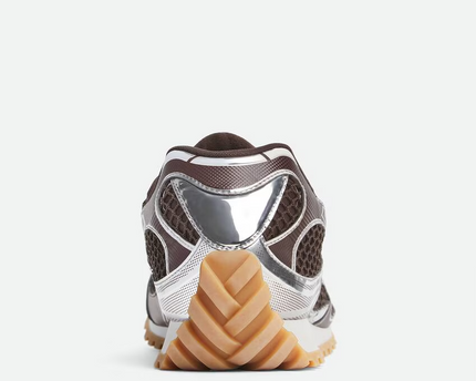 Men’s Bottega Veneta Orbit Flash Suede-Trimmed Fondantsilver Sneakers