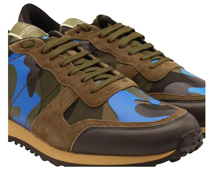 Men's Valentino Camo Rock Runners Multicolor Sneakers