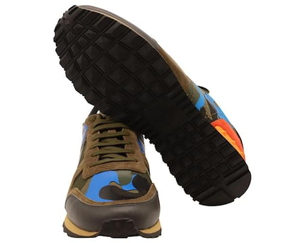 Men's Valentino Camo Rock Runners Multicolor Sneakers