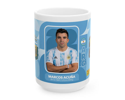 Argentina Marcos Acuna Soccer Player Ceramic Mug – Coffee Mug, World Cup 2026
