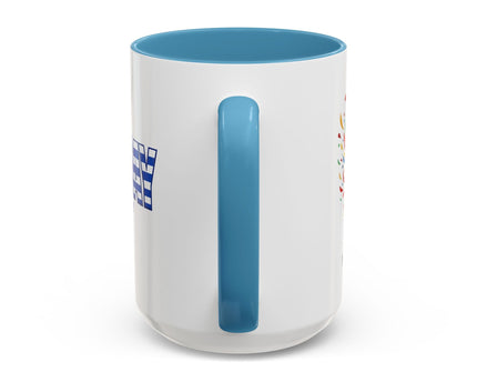 Uruguay Vamos Uruguay Mug, Accent Coffee Mug, Soccer World Cup, Gift for Dad