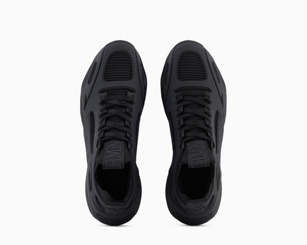 Men's Ea7 Emporio Armani Sneakers With Mesh Panels Black Sneakers