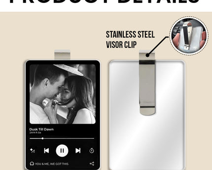 Custom Music Photo Couple Custom Photo - Personalized Car Visor Clip - Special Gift For Couple, Him, Her