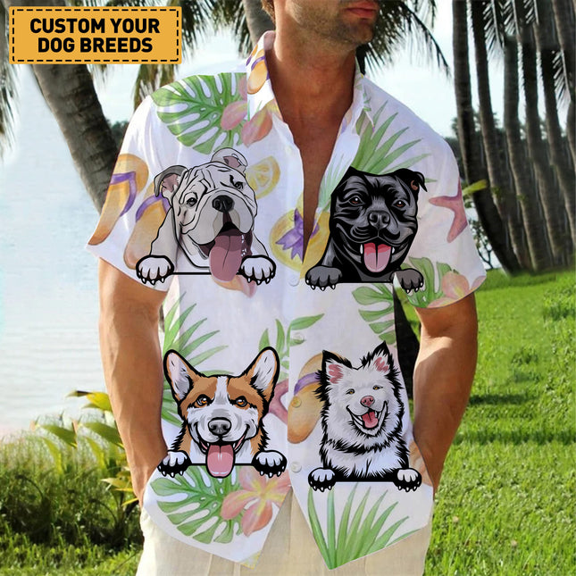 Dog Lover Dog Pet Summer Hawaii Cool Customization- Summer Hawaiian shirt - Personalized Customized Hawaiian shirt