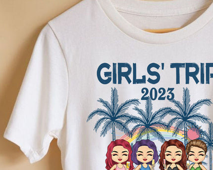 Girl's Trip Let The Shenanigans Begin - Bestie T-shirt - Gift For Bestie Best Friends - Customized T-shirt
