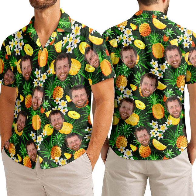 Custom Photo With Beloved Ones Flamingo Theme - Personalized Customized Hawaiian Shirt