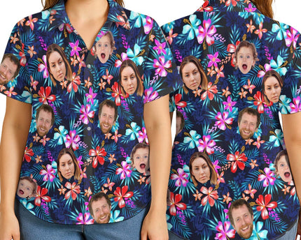 Custom Photo With Beloved Ones - Personalized Customized Hawaiian shirt