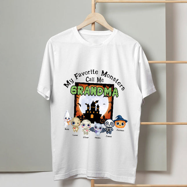 My Favorite Monsters Call Me - Halloween T-shirt - Gift For Friend- Customized T-shirt Happy Halloween
