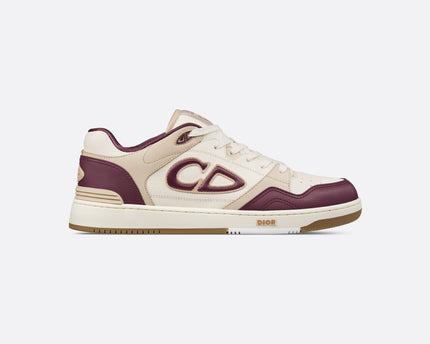 Men's Dior B57 Low-Top Burgundy Cream Sneakers