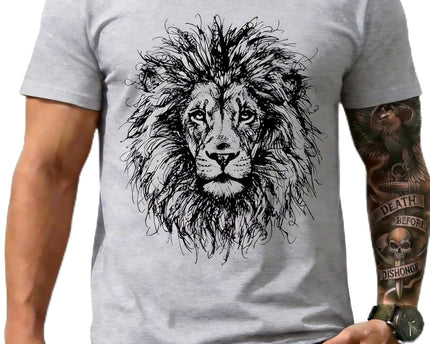 Round Neck Graphic Tees for Men Summer Fall Short Sleeve T-Shirt Basis Tops Blouse