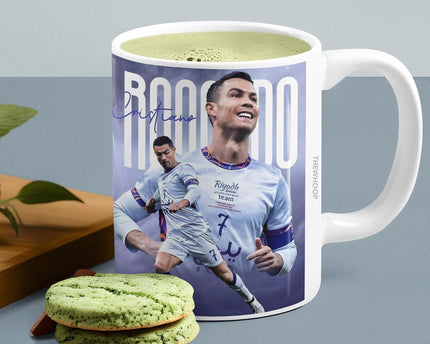 Printed Cristiano Ronaldo White Ceramic Coffee Mug