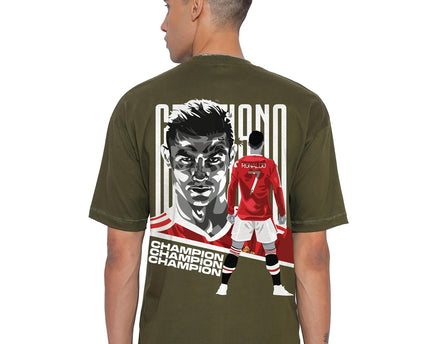 Starton Apparel Unisex Cotton Football Graphic Print Oversized Fit