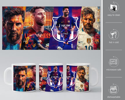 Lionel Messi Art Printed Ceramic Coffee Mug