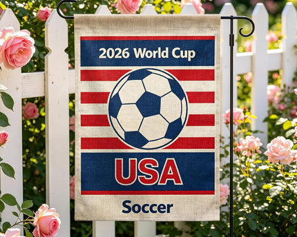 2026 World Cup Garden Flag USA Soccer - Patriotic Sports Fan Yard Decor