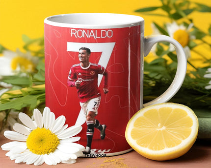 Printed Cristiano Ronaldo White Ceramic Coffee Mug