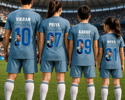 Personalized Ronaldo Inspired Sports T Shirt with Name & Number