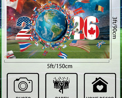 World Cup Flag 2026 Multiple Flags Design Flags Banner, Gifts Yard Sign Garden Outdoor Flag