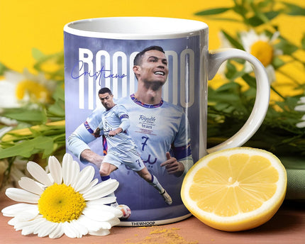 Printed Cristiano Ronaldo White Ceramic Coffee Mug