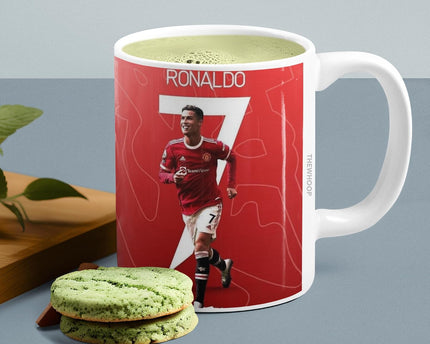 Printed Cristiano Ronaldo White Ceramic Coffee Mug