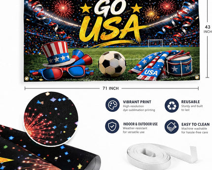 Team USA Soccer Decorations Banner, USA Decorations