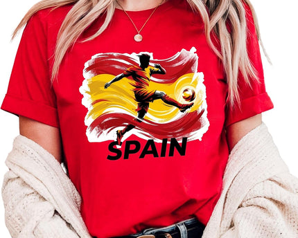 Daytee Spain Soccer T-Shirt, Espana Flag Player Graphic Football Tee for Men & Women, Fan Shirt 2026, S-3XL