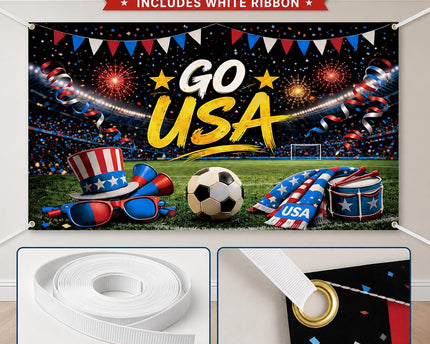 Team USA Soccer Decorations Banner, USA Decorations