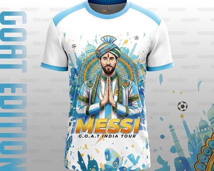 Messi Goat Tour 2025 Maharaja Special Edition India Jersey Premium Goat Football Fan Jersey