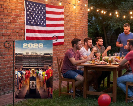 World Cup 2026 Garden Flag Football Fan Yard Decor for Outside Yard Patio Lawn Porch