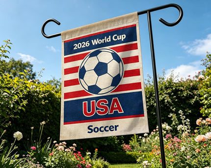 2026 World Cup Garden Flag USA Soccer - Patriotic Sports Fan Yard Decor