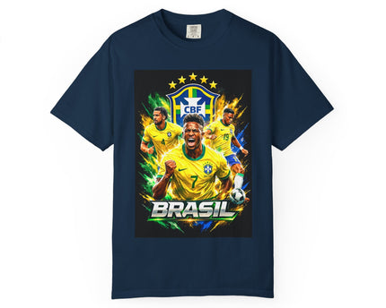 Brazil Soccer Players T-Shirt, 2026 World Cup Back Design, Brasil Flag