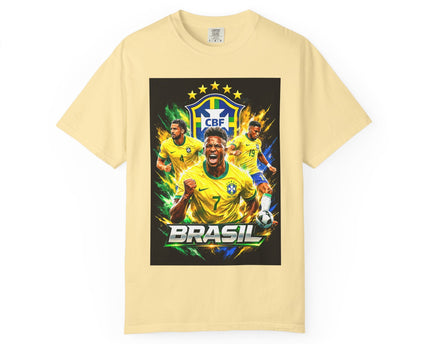 Brazil Soccer Players T-Shirt, 2026 World Cup Back Design, Brasil Flag