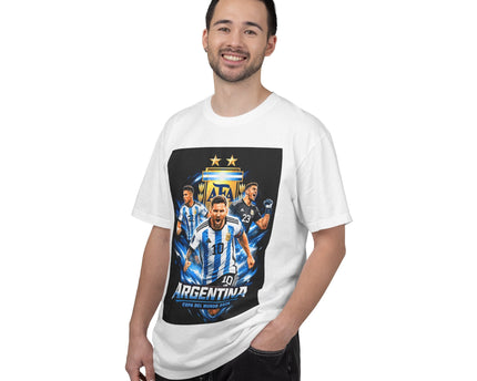 Argentina Soccer Players T-Shirt, 2026 World Cup Back Print, Argentina Flag
