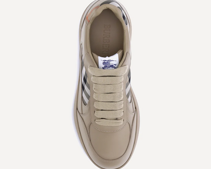 Men’s Burberry Leather Check Terrace Beige Sneakers