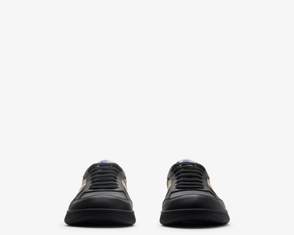 Men’s Burberry Leather Check Terrace Black Sand Sneakers
