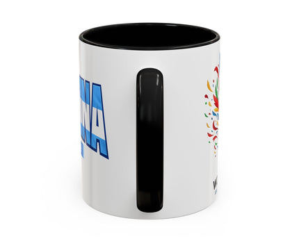 Argentina Vamos Argentina Mug , Accent Coffee Mug, Flag Text Design