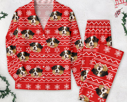 Custom Photo Christmas Dog Pajamas