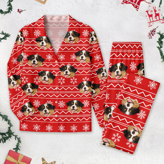 Custom Photo Christmas Dog Pajamas