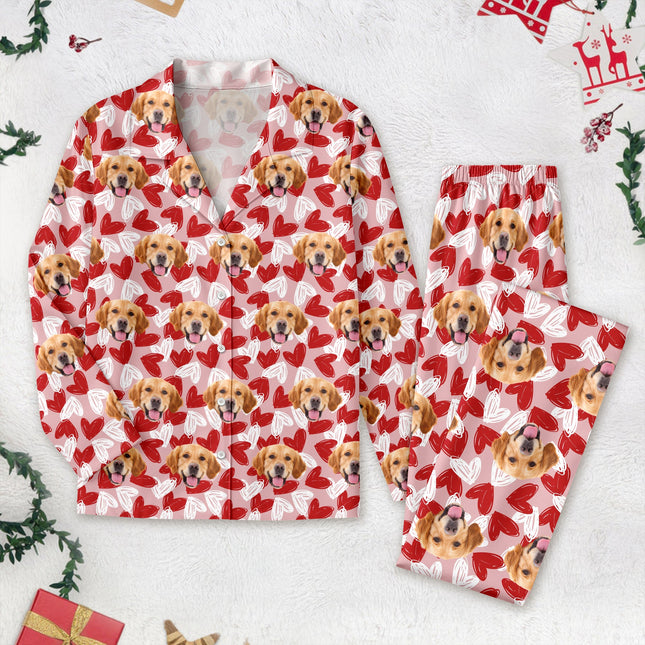 Custom Photo Dog Cat And Face Pajamas