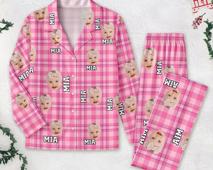Custom Photo Human Face Flannel Pajamas