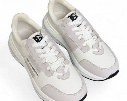 Men's Dolce & Gabbana Low-Top Platform White Sneakers