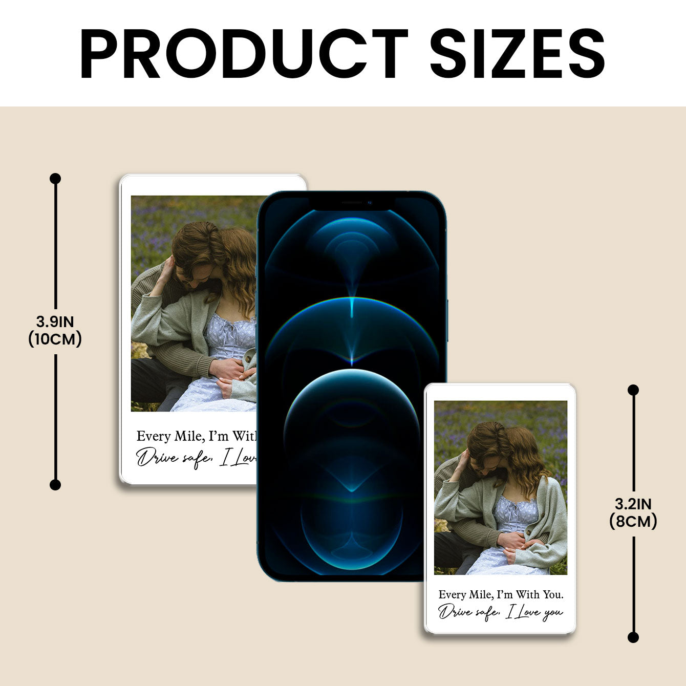Custom Photo Drive Safe I Love You - Personalized Car Visor Clip - Special Gift For Couple, Boyfriend, Girlfriend
