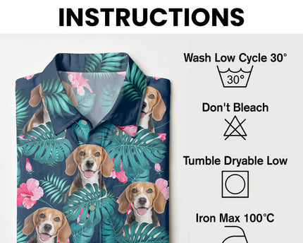 Custom Pet Photo Flowery - Personalized Customized Hawaiian Shirt - Lovely Gift For Pet Lovers