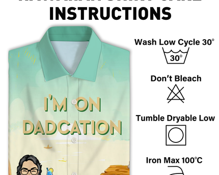 I'm On Dadcation Traveling On Dadcation - Personalized Customized Hawaiian shirt