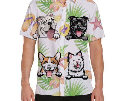 Dog Lover Dog Pet Summer Hawaii Cool Customization- Summer Hawaiian shirt - Personalized Customized Hawaiian shirt