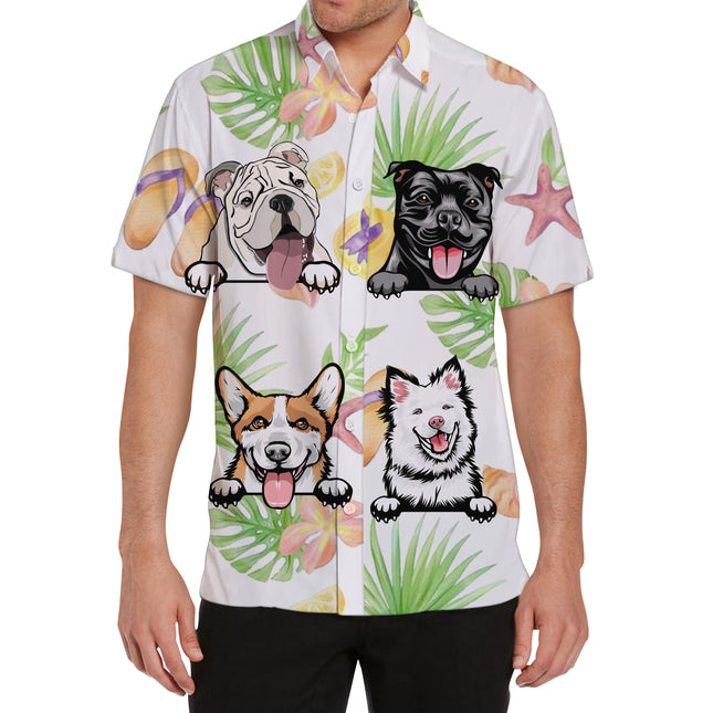 Dog Lover Dog Pet Summer Hawaii Cool Customization- Summer Hawaiian shirt - Personalized Customized Hawaiian shirt