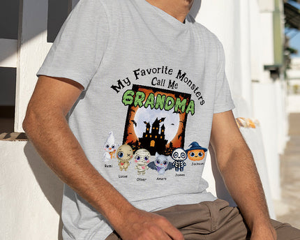 My Favorite Monsters Call Me - Halloween T-shirt - Gift For Friend- Customized T-shirt Happy Halloween