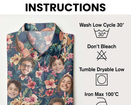 Custom Photo With Beloved Ones Tropical - Personalized Customized Hawaiian shirt
