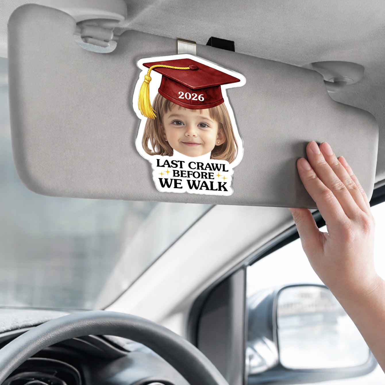 Custom Photo Look Who Graduated - Personalized Car Visor Clip - Special Gift For Family Members, Best Friends, Siblings